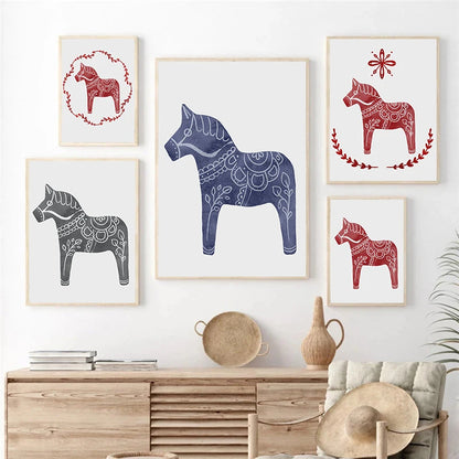 🌟 The Familx Dala Horse Canvas 🌟