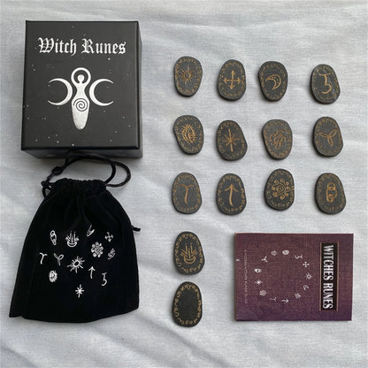 Rune Stones Set With Engraved Symbols