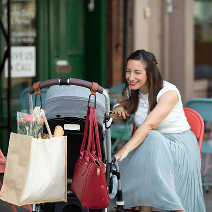 The Nordic All-Rounder: PU Leather Stroller Hook by Familx