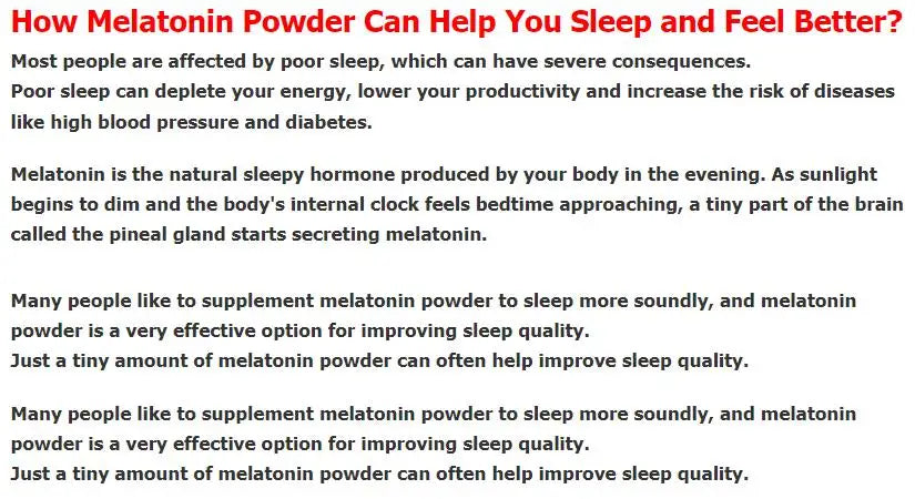 Melatonin 100% MT,MLT Powder,Sleep,Nighttime