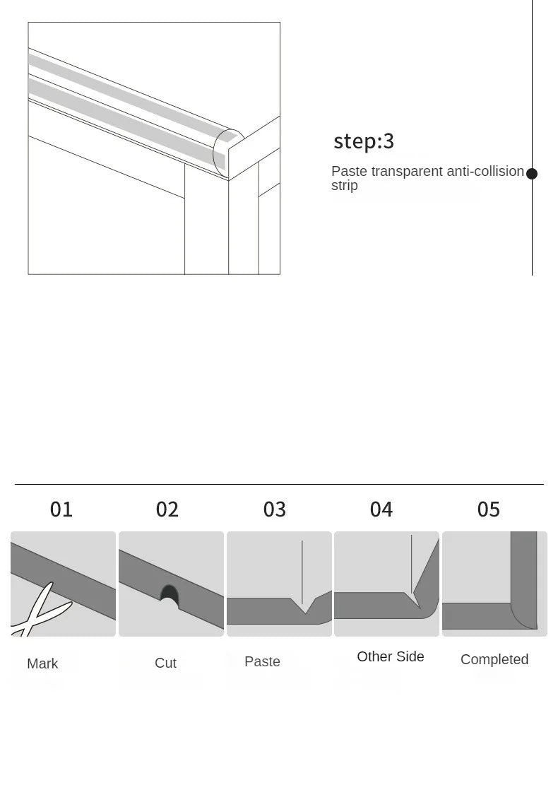 "SafetyGlide"™ Transparent PVC Baby Protection Strip