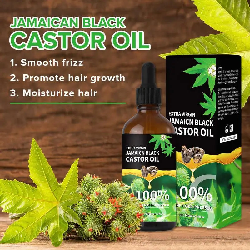 Organic Castor Oil 100% For Eyelashes, Eyebrows, Hair & Skin care