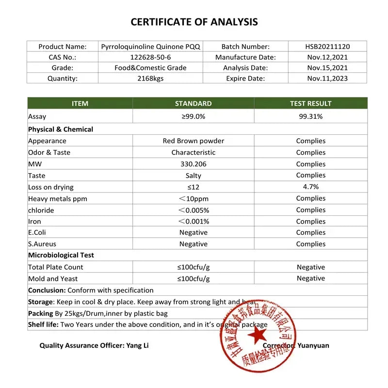 Quinone Pqq Powder