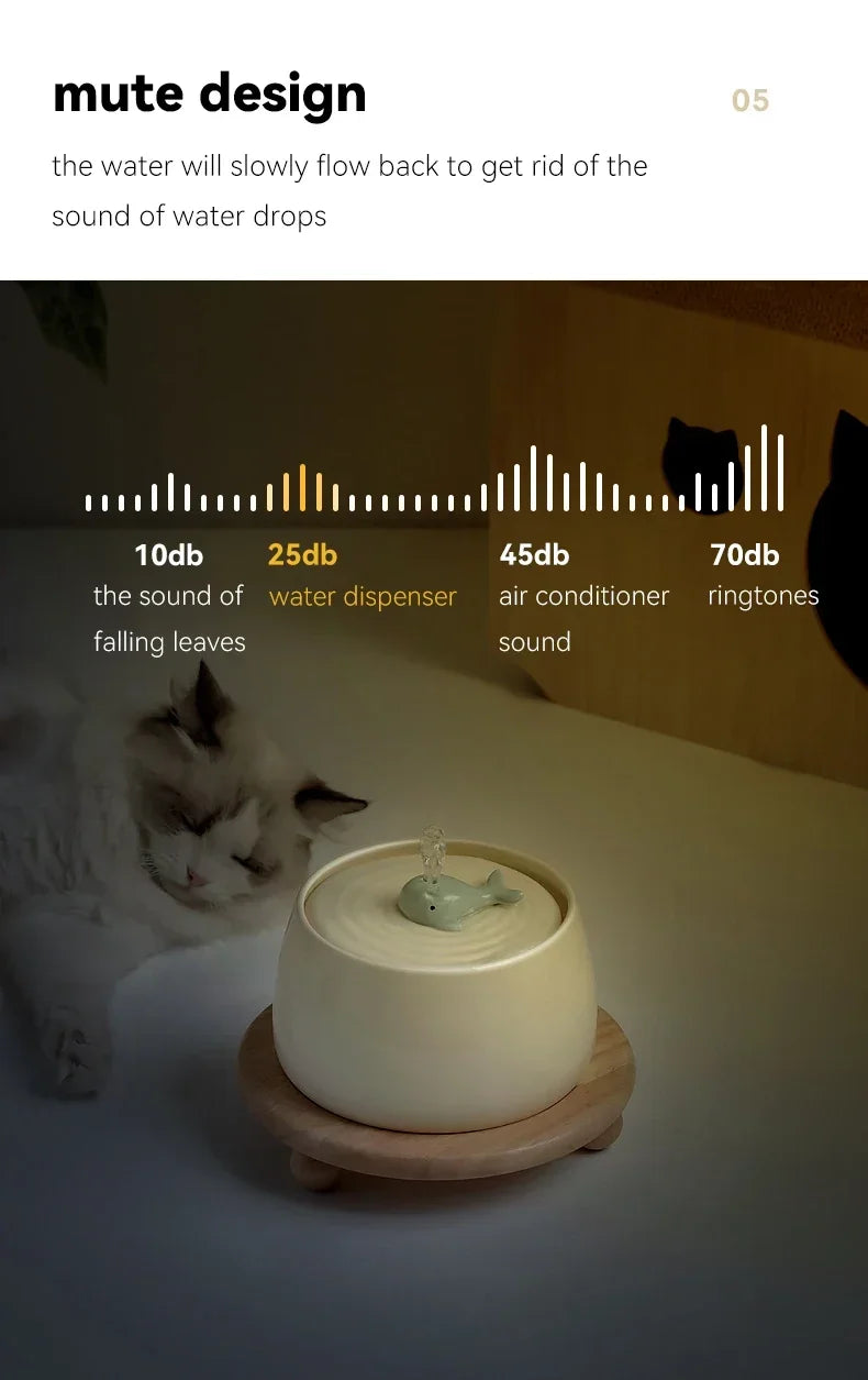 FjordFlow™ Ceramic Cat Water Fountain