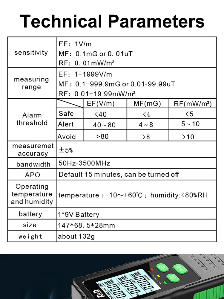 NordicGuard™ EMF Shield Elektromagnetiskt Fält Strålningsdetektor