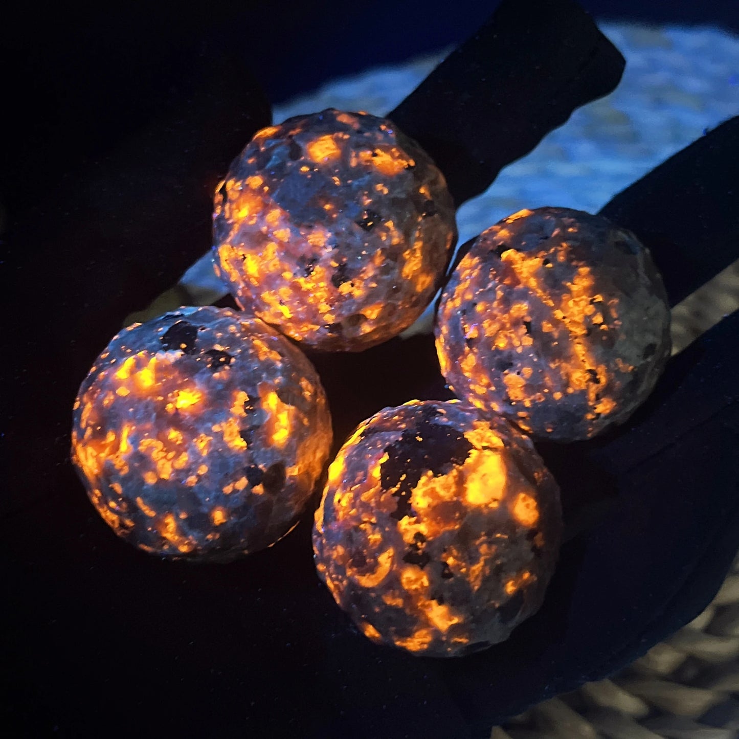 Natural Yooperlite Moon Sphere Flame Crystal