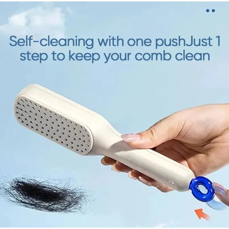 HyggeBrush™ - The Magic of Effortless Hair Care - Self Cleaning Brush