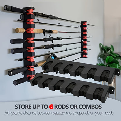 🎣✨ Familx Wall-Mounted Fishing Rod Display Rack" ✨🎣